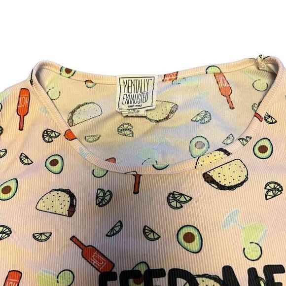 Feed Me Tacos and Tell Me I’m Pretty nightie size M - Picture 2 of 10